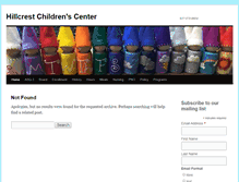 Tablet Screenshot of hillcrestchildrenscenter.net
